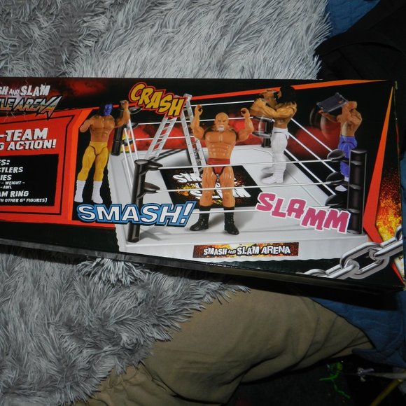 Smash and Slam Wrestlers + Arena 12Pc Tag team Playset Sealed 🆕NWT⌚SHIPS FAST💥 - Picture 12 of 16